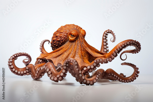 Octopus on a white background.