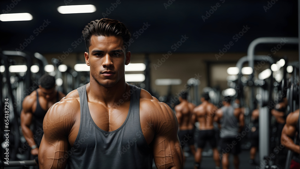 Naklejka premium training in gym