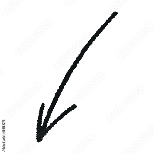 Fototapeta Doodle emphasis arrow icon. Design quirky twist zigzag line, spring coil, curve wave. Vector