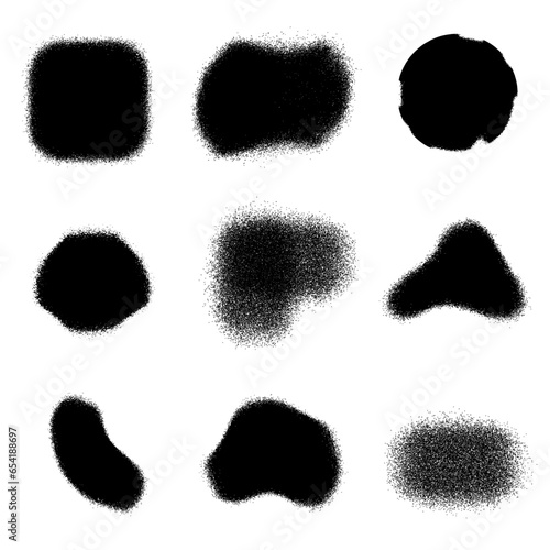 粒子の粗いグラデーションのベクターイラストセット（オーバーレイテクスチャー）