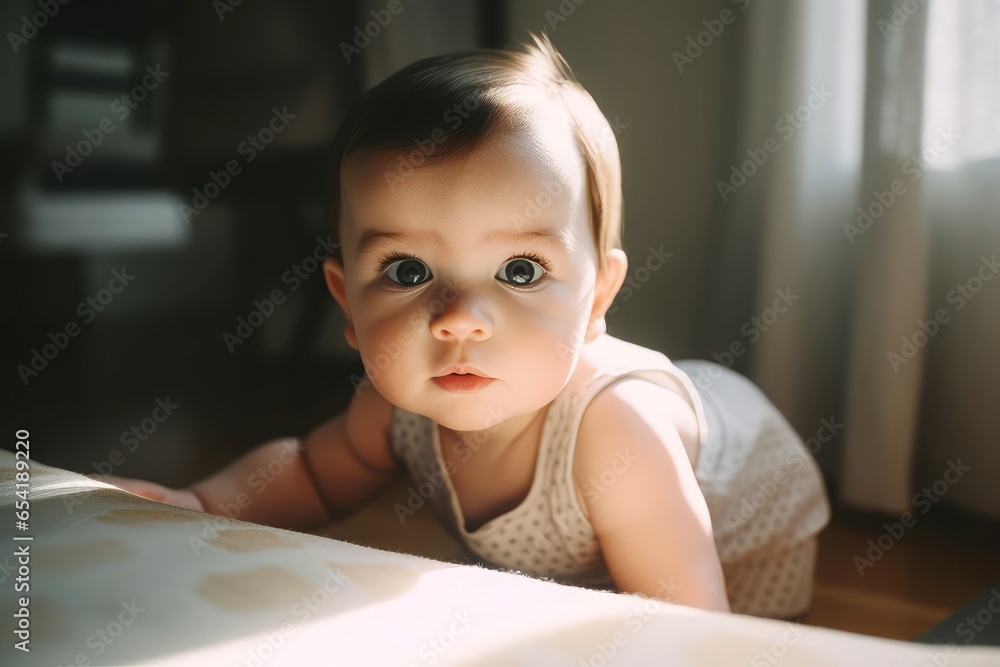 Cute baby playful. Little child. Generate Ai Cute baby playful. Little child. Generate Ai