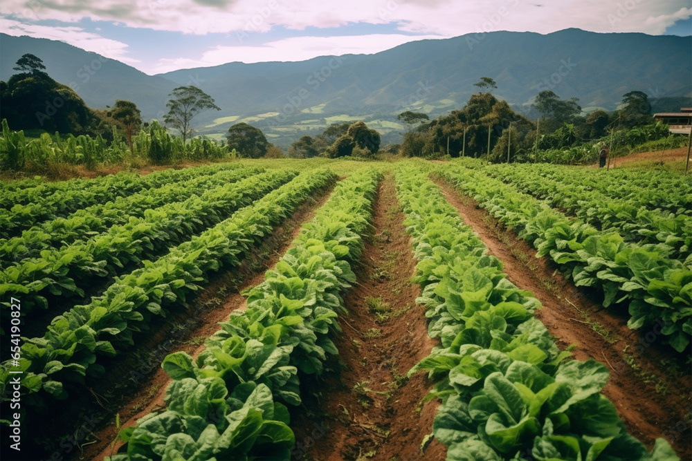 Agricultural production of vegetable crops in Colombia