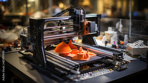 3D printer, printing a products and items, technology wallpaper