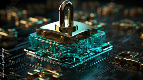 Navigating the Digital Frontier,Cybersecurity and Connectivity in a Technology-Driven World Background Wallpaper