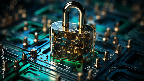 Navigating the Digital Frontier,Cybersecurity and Connectivity in a Technology-Driven World Background Wallpaper