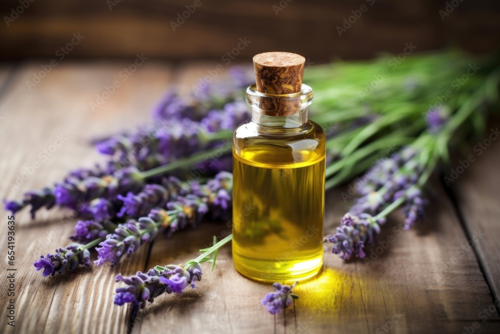 close up of organic lavender essential oil bottle close up of organic lavender essential oil bottle