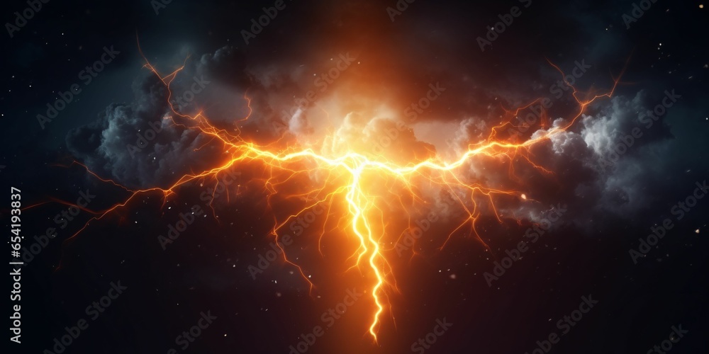 Energy Lightning. Thunderbolt Background