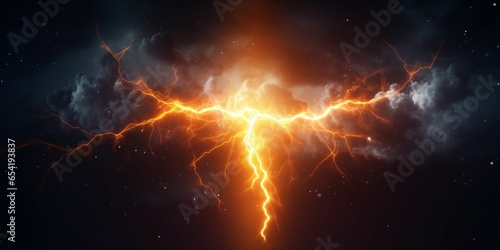 Energy Lightning. Thunderbolt Background