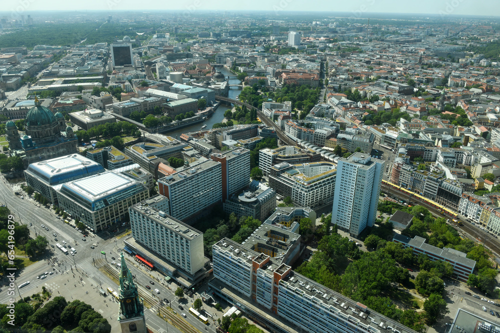 Overview of Berlin on Germany from the television tower