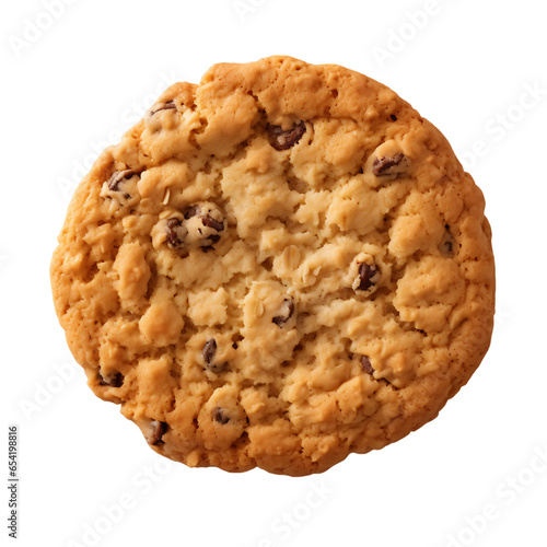 Oatmeal Raisin Cookie Isolated on a Transparent Background