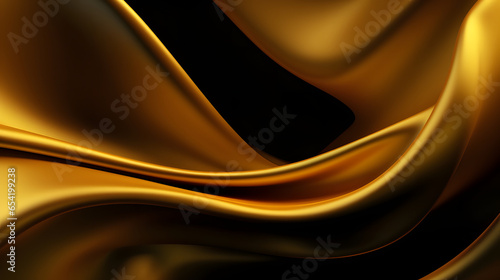 Golden Color Beautiful wavy folds. Background for design