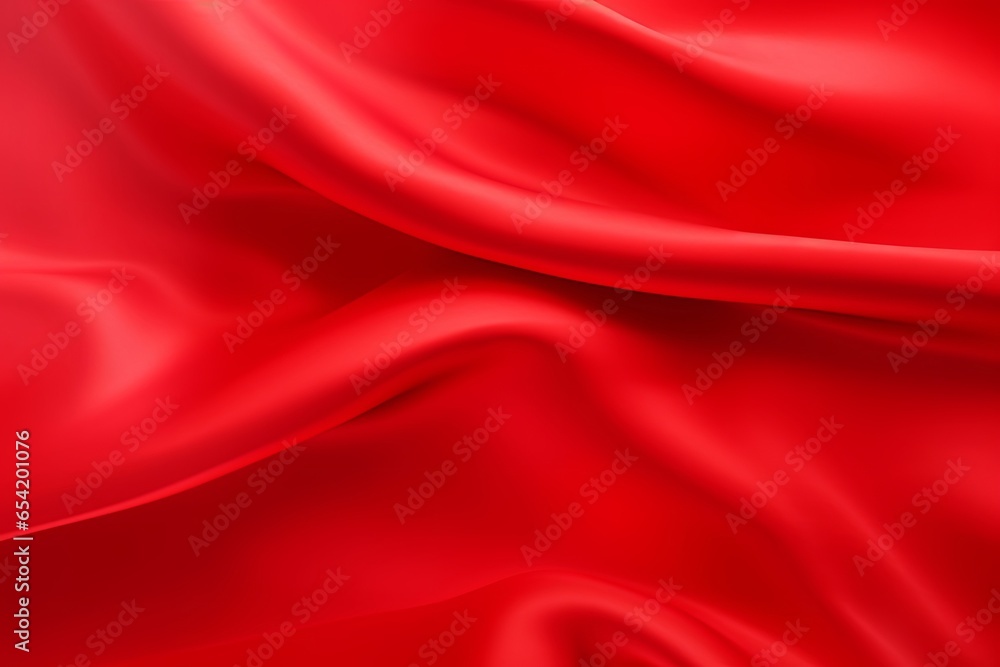 Luxury red satin smooth fabric background. Abstract background luxury red cloth and liquid wave and wavy folds of silk satin background. Red silky fabric. Decoration element for, Generative AI Luxury red satin smooth fabric background. Abstract background luxury red cloth and liquid wave and wavy folds of silk satin background. Red silky fabric. Decoration element for, Generative AI