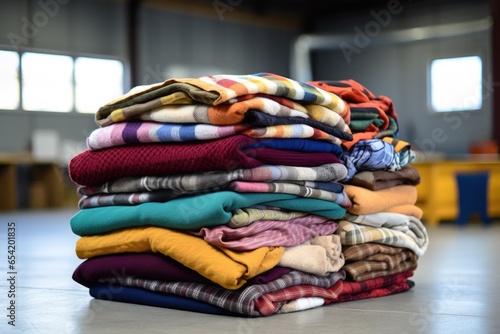 stack of blankets ready for donation