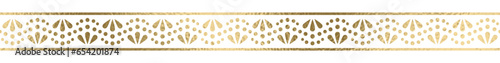 Nahtlos Borte gold mit transparentem Hintergrund 