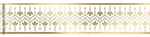 Nahtlos Borte gold mit transparentem Hintergrund 