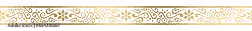 Nahtlos Borte gold mit transparentem Hintergrund 
