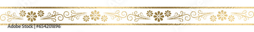 Nahtlos Borte gold mit transparentem Hintergrund 