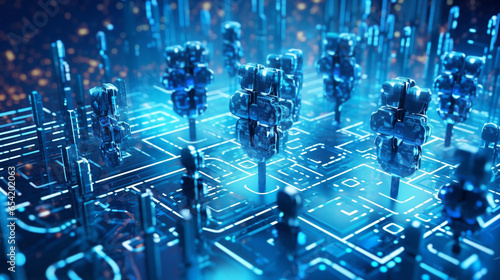 Navigating Technology Nodes Flow, Global Data Connectivity Wallpaper for a Tech Background