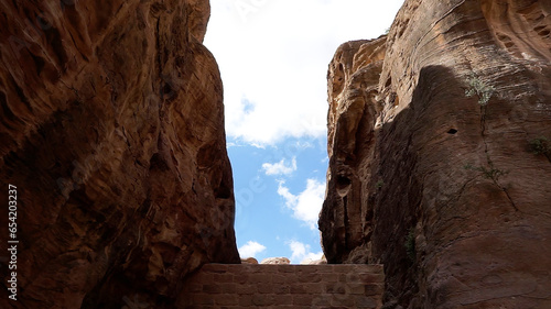 Al Siq Canyon in the Ancient City of Petra, Jordan. 