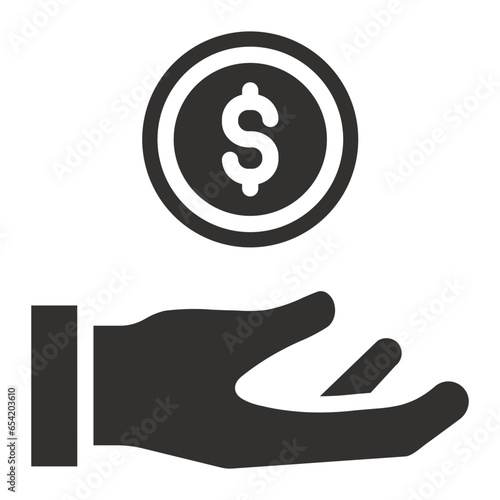 Commission Solid Vector Icon, Money Icons Collection, Commission silhouette.