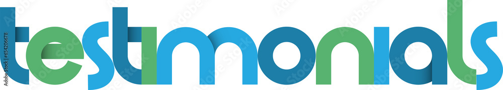 TESTIMONIALS blue typography banner TESTIMONIALS blue typography banner