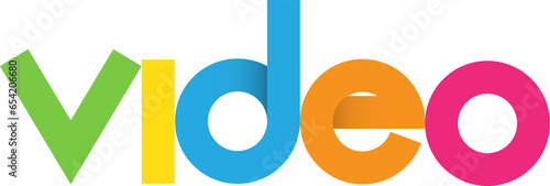 VIDEO colorful typography banner