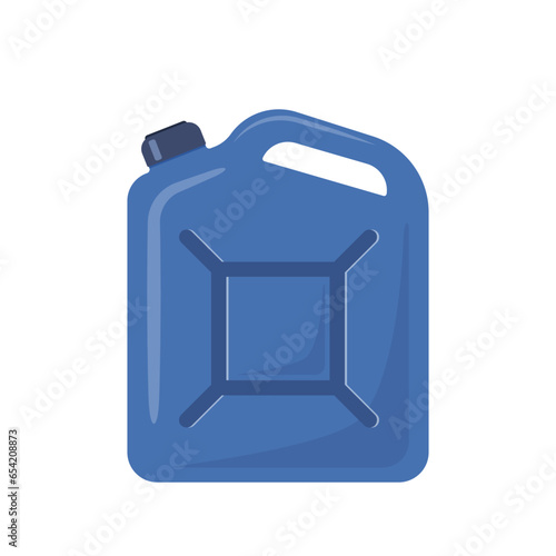 Jerrycan. Canister for petrol, gasoline and engine oil. Vector illustration.