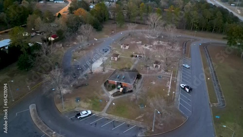 Barbour County Rest Area off US 431 near Eufaula Alabama viewed from a orbiting drone photo