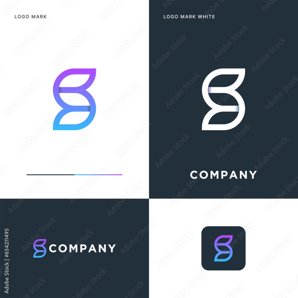Obraz premium S Logo Vector Icon Illustration Design