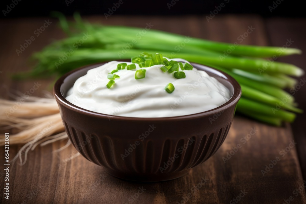 Sour cream fresh onion. Cooking pot natural. Generate Ai Sour cream fresh onion. Cooking pot natural. Generate Ai