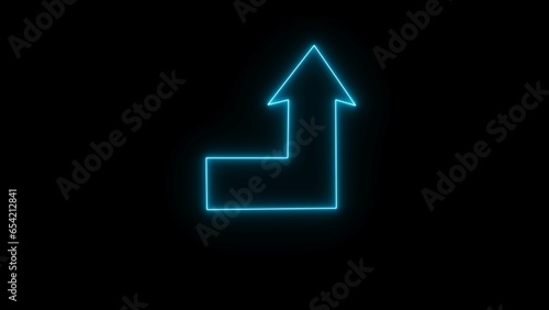 Free Download abstract glowing neon arrow illustration 4k  - GFXLoad