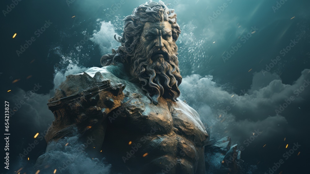 Neptune - The roman god of the sea.generative ai
 - obrazy, fototapety, plakaty 