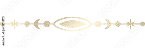 Textteiler, Bordüre, Textbordüre, gold mit transparentem Hintergrund