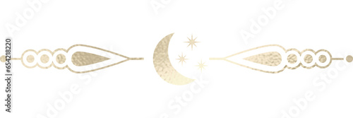 Textteiler, Bordüre, Textbordüre, gold mit transparentem Hintergrund