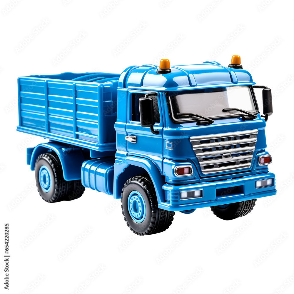 Toy Truck Isolated on Transparent or White Background