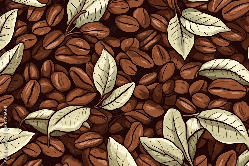 Vector Illustration of Coffee Beans for Coffee Industry, Cafes and Restauraunts