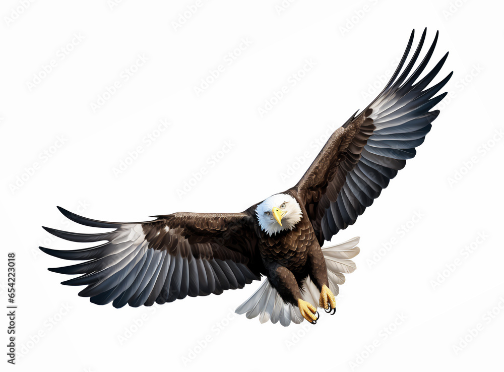 Naklejka premium bald eagle isolated on white