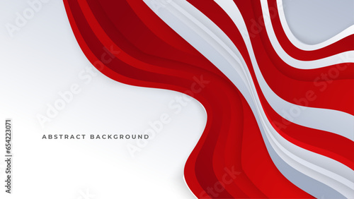 Modern abstract geometric red white background  Premium Vector