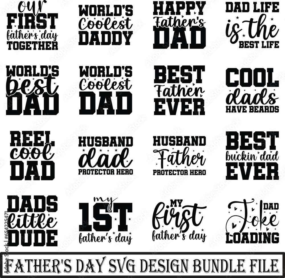 Father's day svg design bundle