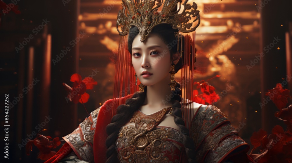 Portrait of empress Wu Zetian.generative ai

