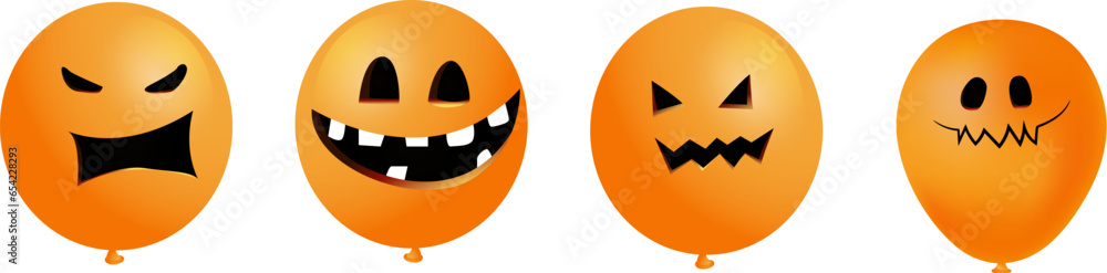 Beautiful Halloween balloon design background vector illustration. Beautiful Halloween balloon design background vector illustration.