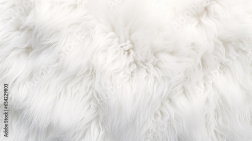 Natural animal white fur background