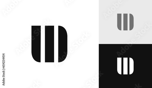 Letter UD initial monogram logo design