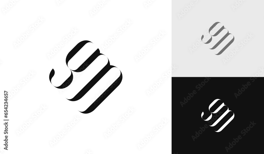 Letter GM initial monogram logo design Letter GM initial monogram logo design
