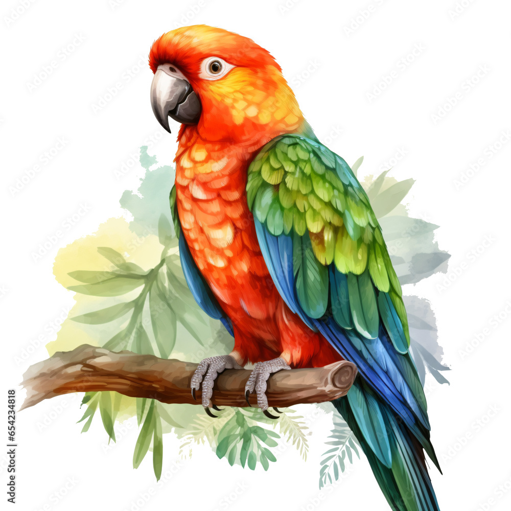 Watercolor Parrot
