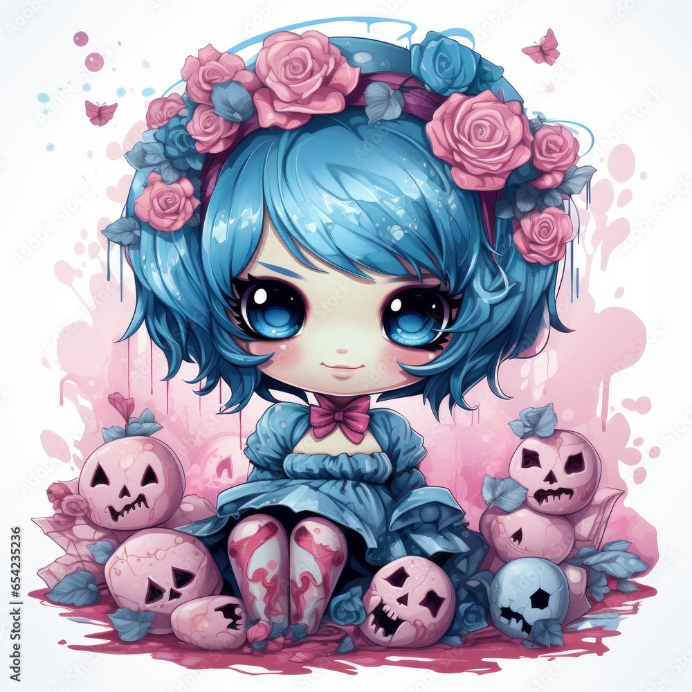Cute baby Zombie in Scary Pose. Cute baby Zombie in Scary Pose.