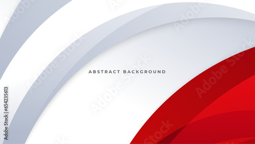 Modern abstract geometric red white background  Premium Vector