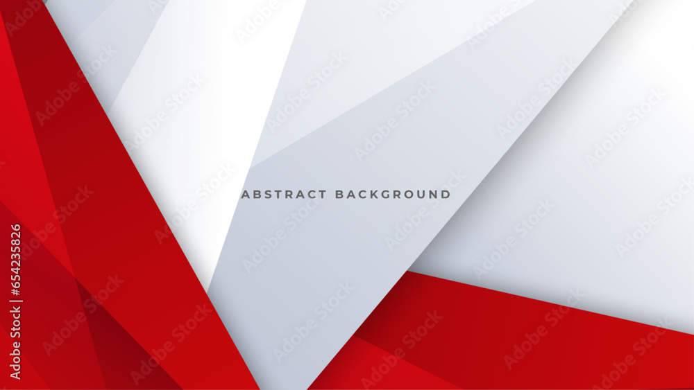 Modern abstract geometric red white background  Premium Vector
