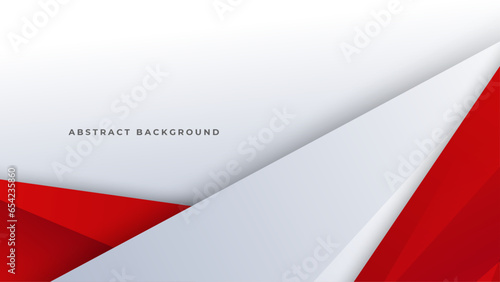 Modern abstract geometric red white background  Premium Vector