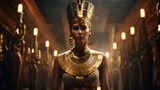 Portrait of queen Nefertit.generative ai 